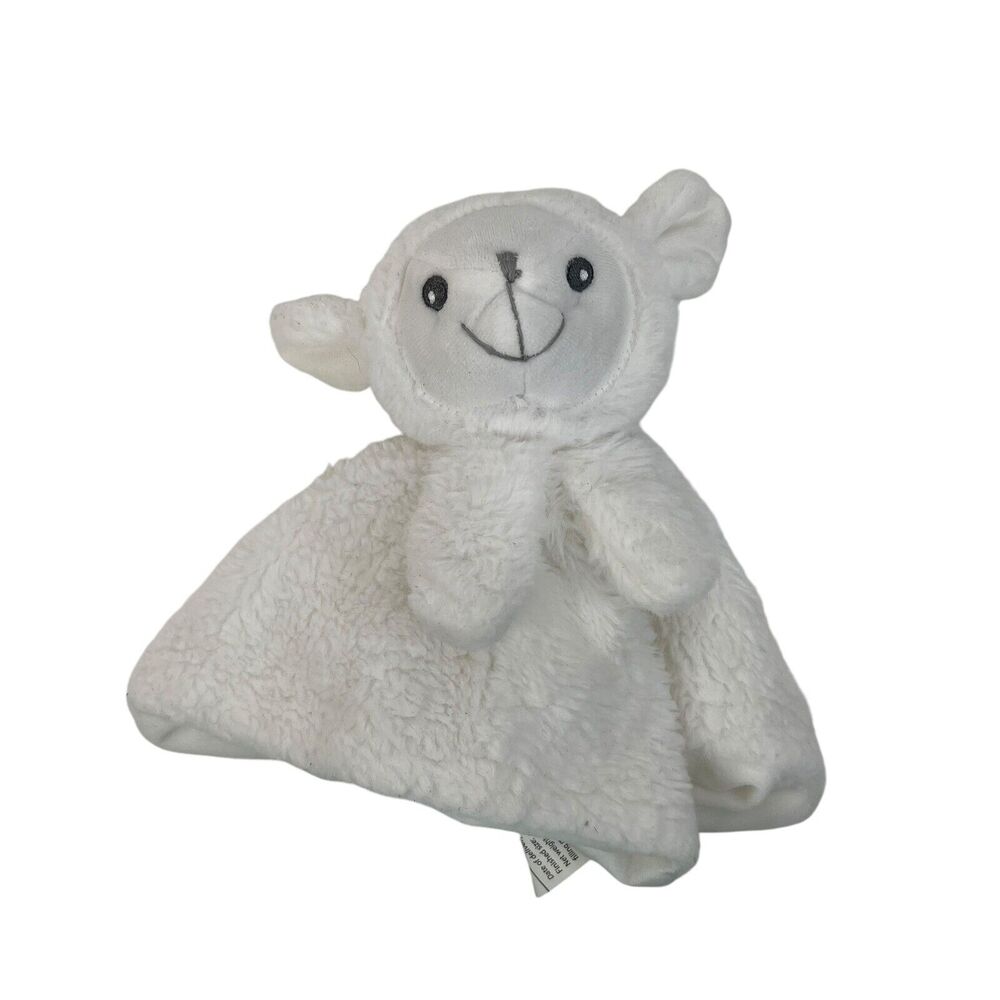 Manhattan Kids Plush Lamb Sheep lovey Baby‎ Security Blanket Fleece White Throw